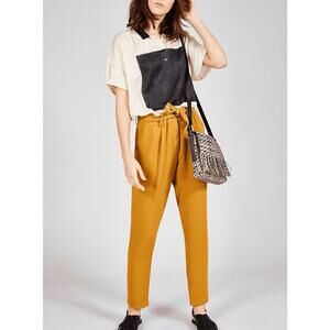 Cotelac Belted High Rise Trousers Pants Straight Leg Sophisticated‎ Minimalist